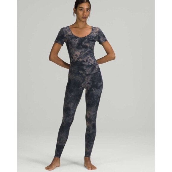 NWT lululemon Align Pant Size 20 Diamond Dye Lunar Rock True Navy Nulu 28" RARE! - Picture 5 of 6